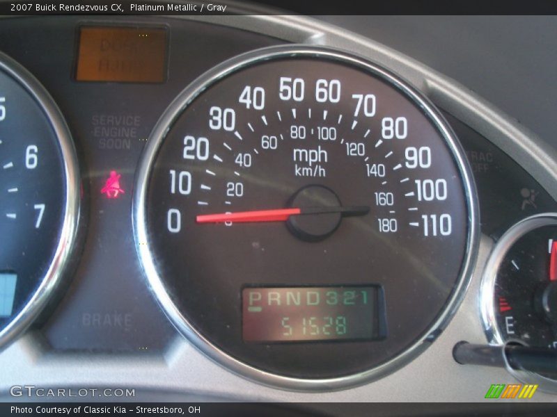 Platinum Metallic / Gray 2007 Buick Rendezvous CX