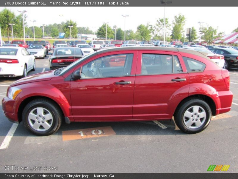 Inferno Red Crystal Pearl / Pastel Pebble Beige 2008 Dodge Caliber SE