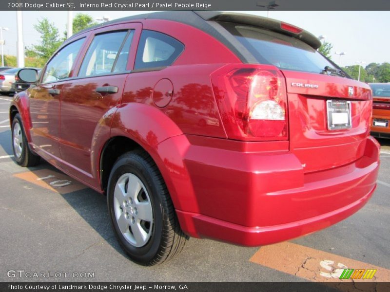 Inferno Red Crystal Pearl / Pastel Pebble Beige 2008 Dodge Caliber SE