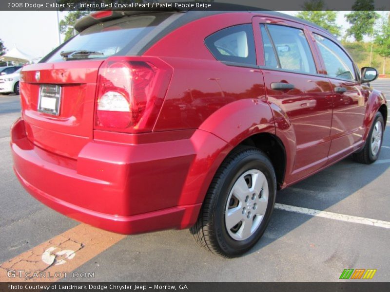 Inferno Red Crystal Pearl / Pastel Pebble Beige 2008 Dodge Caliber SE