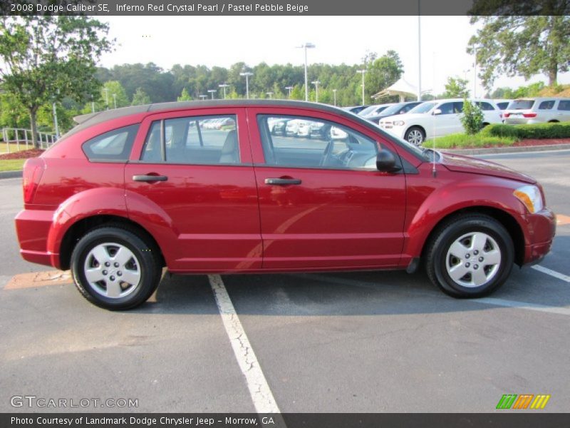 Inferno Red Crystal Pearl / Pastel Pebble Beige 2008 Dodge Caliber SE
