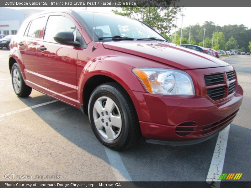Inferno Red Crystal Pearl / Pastel Pebble Beige 2008 Dodge Caliber SE