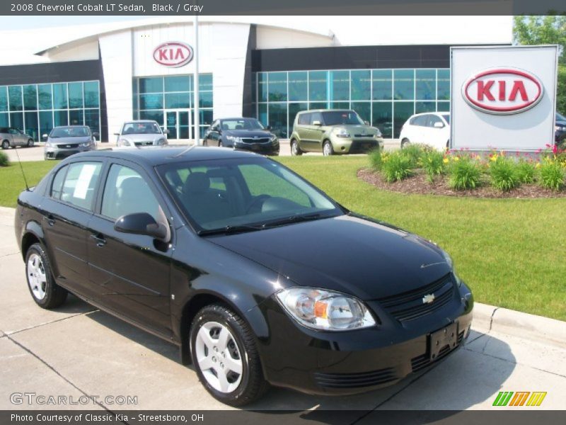 Black / Gray 2008 Chevrolet Cobalt LT Sedan