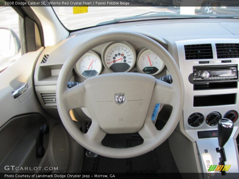 Inferno Red Crystal Pearl / Pastel Pebble Beige 2008 Dodge Caliber SE