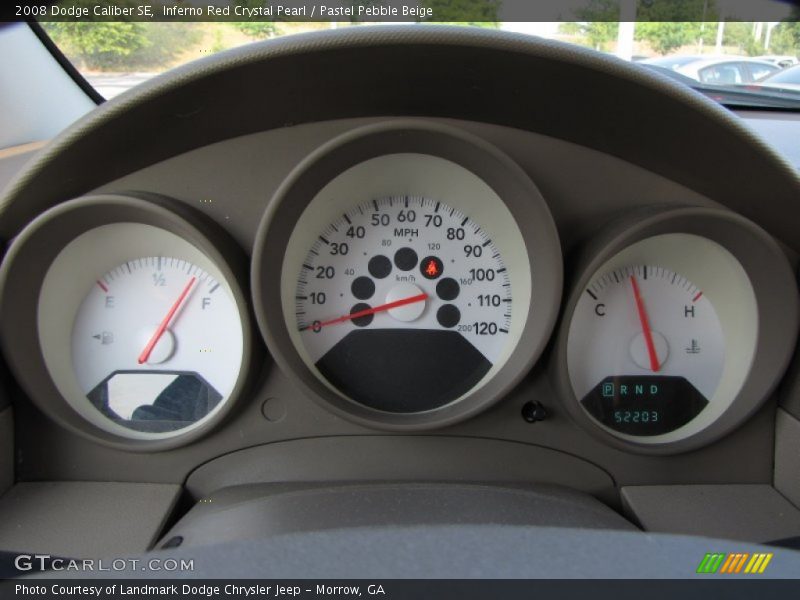 Inferno Red Crystal Pearl / Pastel Pebble Beige 2008 Dodge Caliber SE