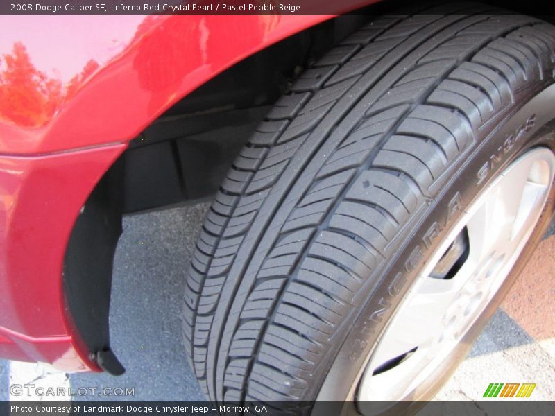 Inferno Red Crystal Pearl / Pastel Pebble Beige 2008 Dodge Caliber SE