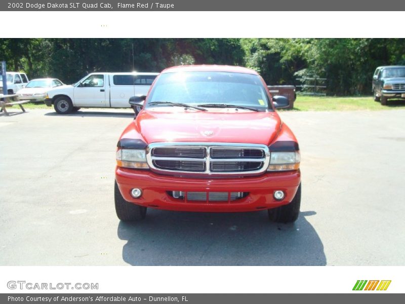 Flame Red / Taupe 2002 Dodge Dakota SLT Quad Cab