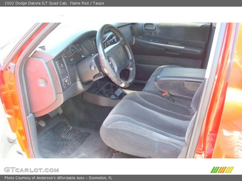 Flame Red / Taupe 2002 Dodge Dakota SLT Quad Cab