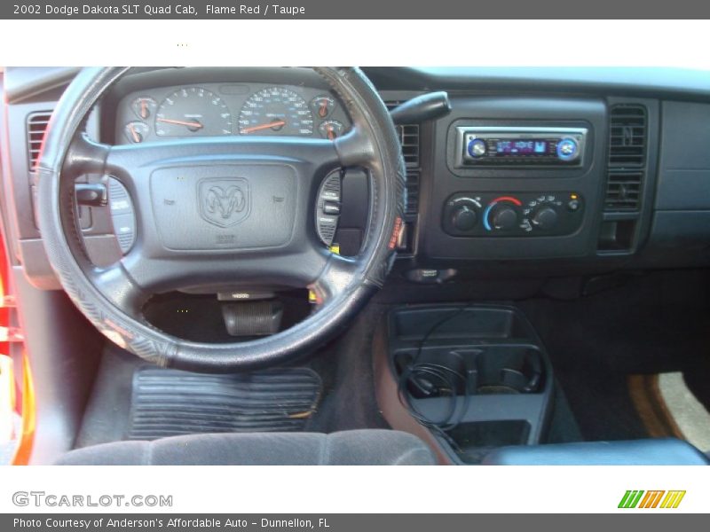 Flame Red / Taupe 2002 Dodge Dakota SLT Quad Cab