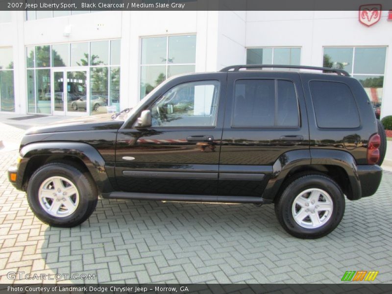 Black Clearcoat / Medium Slate Gray 2007 Jeep Liberty Sport