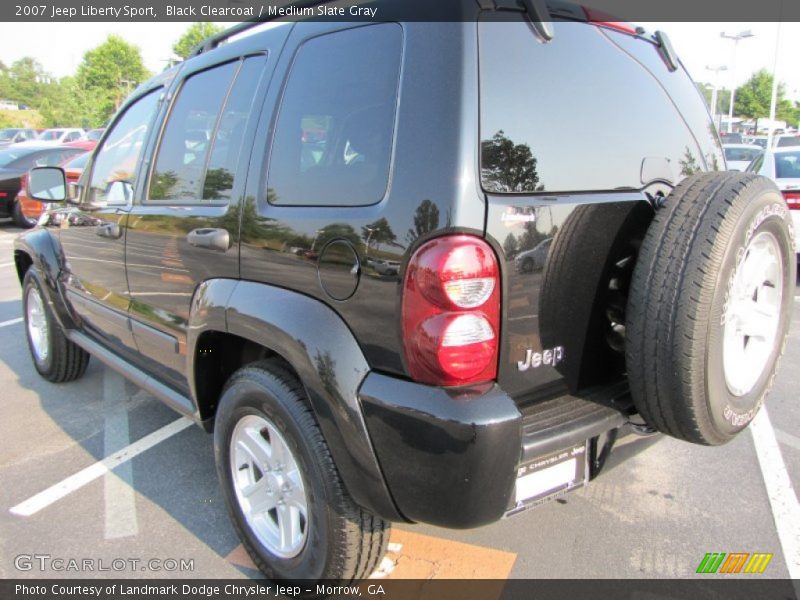Black Clearcoat / Medium Slate Gray 2007 Jeep Liberty Sport