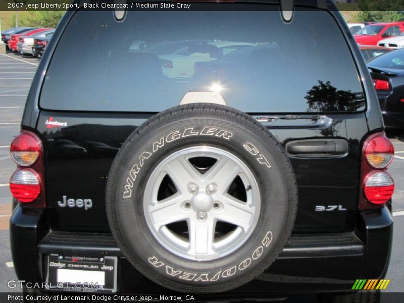 Black Clearcoat / Medium Slate Gray 2007 Jeep Liberty Sport