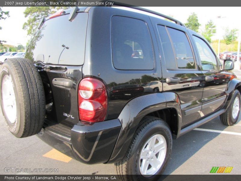 Black Clearcoat / Medium Slate Gray 2007 Jeep Liberty Sport