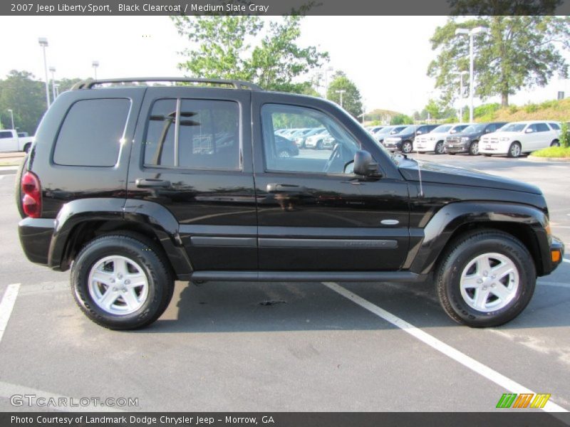 Black Clearcoat / Medium Slate Gray 2007 Jeep Liberty Sport