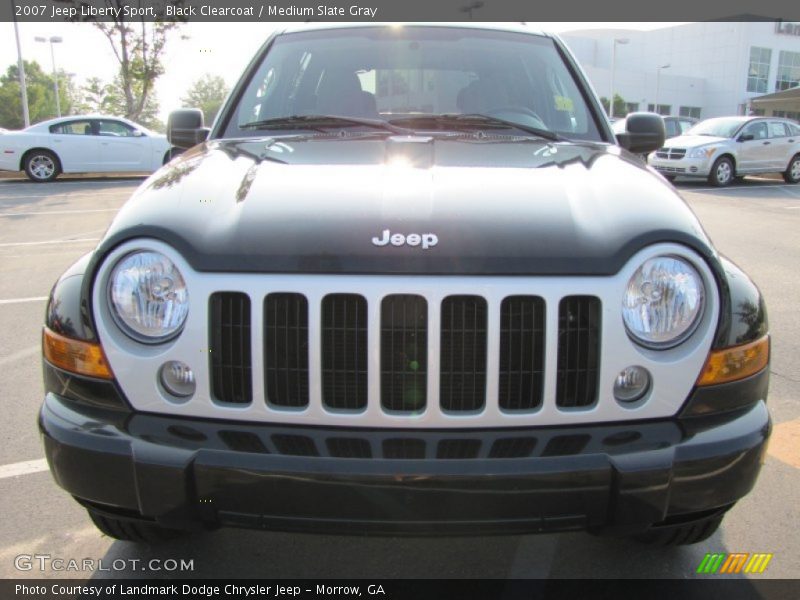 Black Clearcoat / Medium Slate Gray 2007 Jeep Liberty Sport