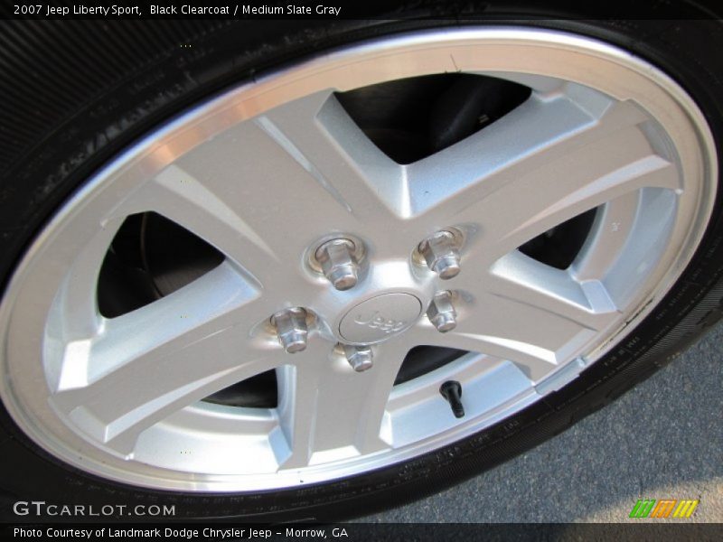 Black Clearcoat / Medium Slate Gray 2007 Jeep Liberty Sport