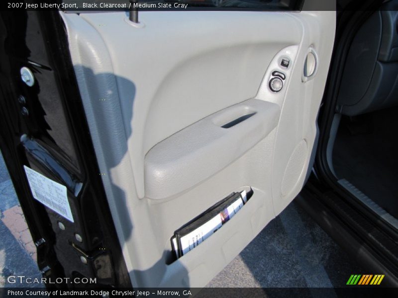 Black Clearcoat / Medium Slate Gray 2007 Jeep Liberty Sport