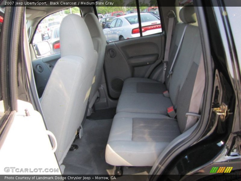 Black Clearcoat / Medium Slate Gray 2007 Jeep Liberty Sport