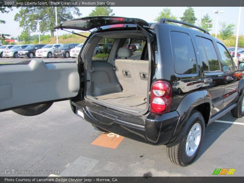 Black Clearcoat / Medium Slate Gray 2007 Jeep Liberty Sport