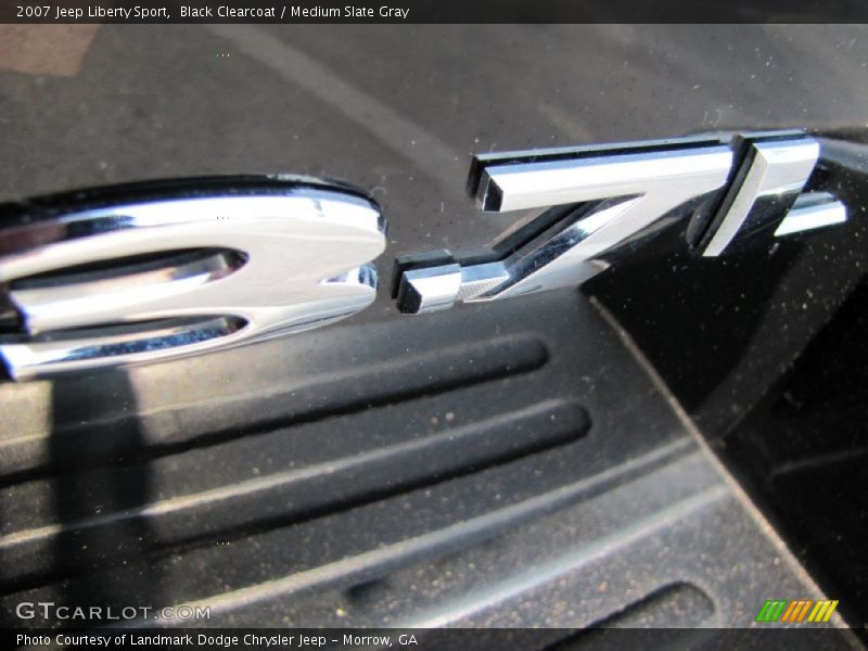 Black Clearcoat / Medium Slate Gray 2007 Jeep Liberty Sport