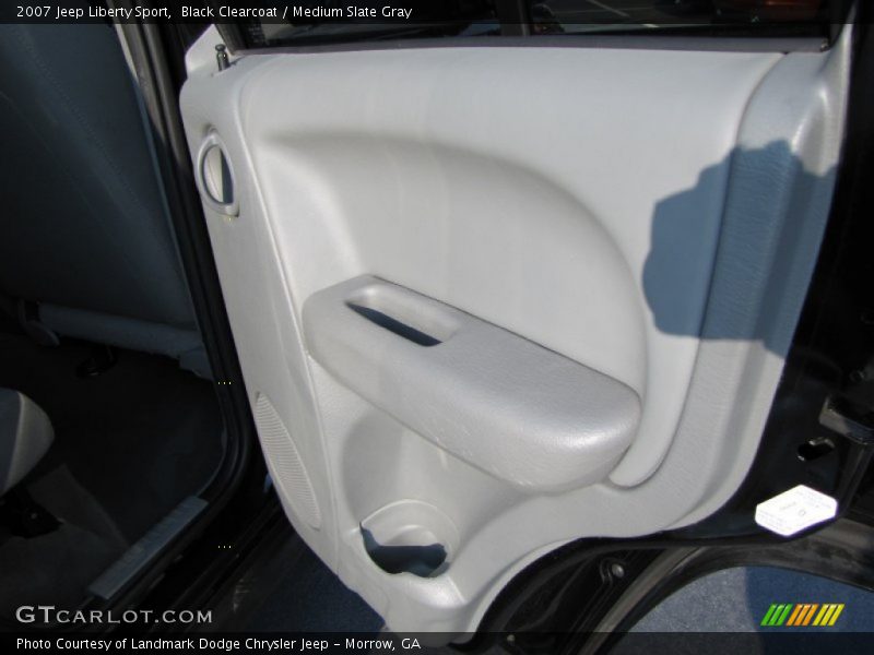 Black Clearcoat / Medium Slate Gray 2007 Jeep Liberty Sport