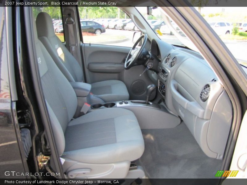 Black Clearcoat / Medium Slate Gray 2007 Jeep Liberty Sport
