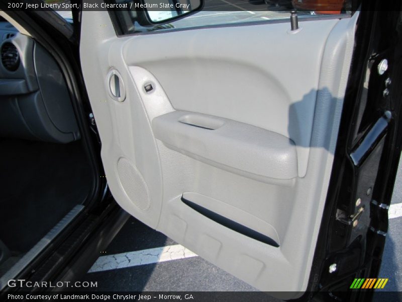 Black Clearcoat / Medium Slate Gray 2007 Jeep Liberty Sport