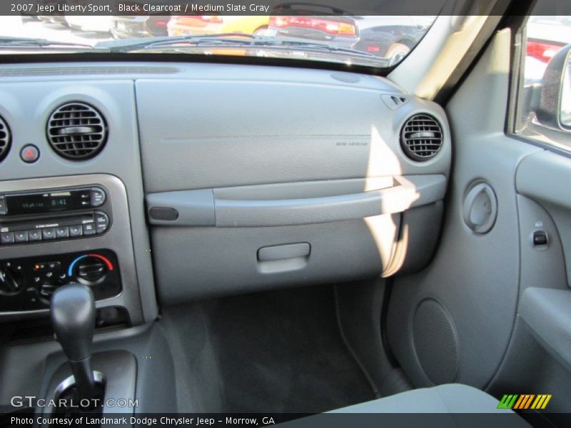 Black Clearcoat / Medium Slate Gray 2007 Jeep Liberty Sport