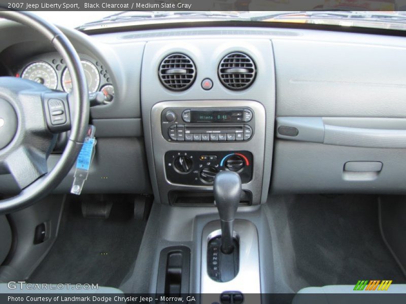 Black Clearcoat / Medium Slate Gray 2007 Jeep Liberty Sport