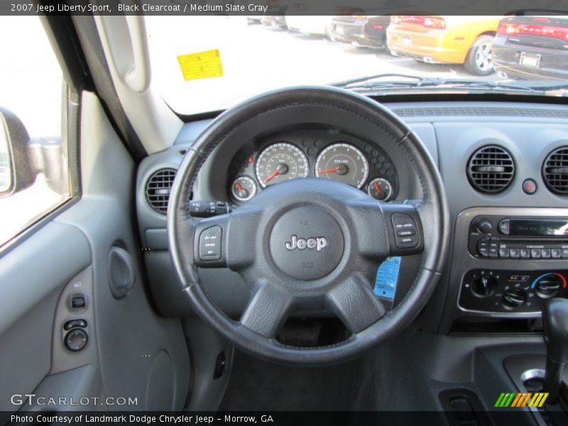 Black Clearcoat / Medium Slate Gray 2007 Jeep Liberty Sport