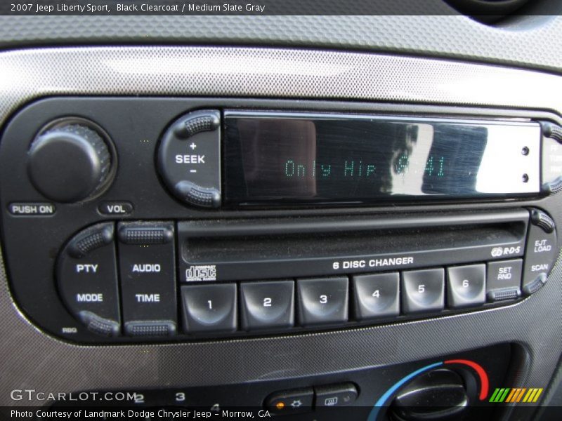Black Clearcoat / Medium Slate Gray 2007 Jeep Liberty Sport