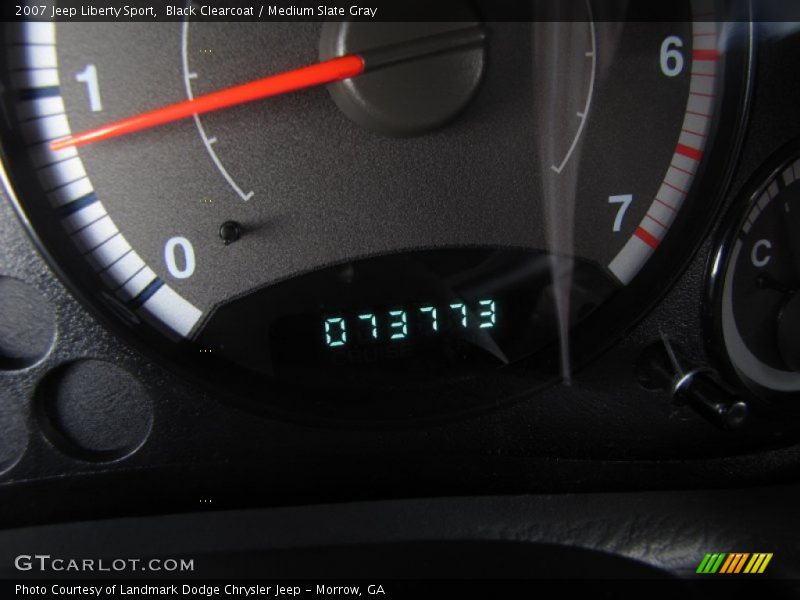 Black Clearcoat / Medium Slate Gray 2007 Jeep Liberty Sport
