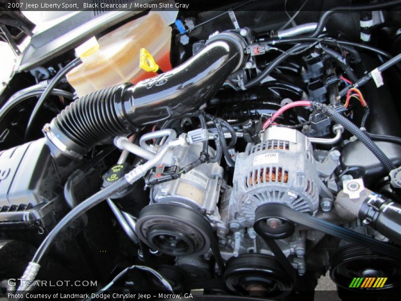 Black Clearcoat / Medium Slate Gray 2007 Jeep Liberty Sport