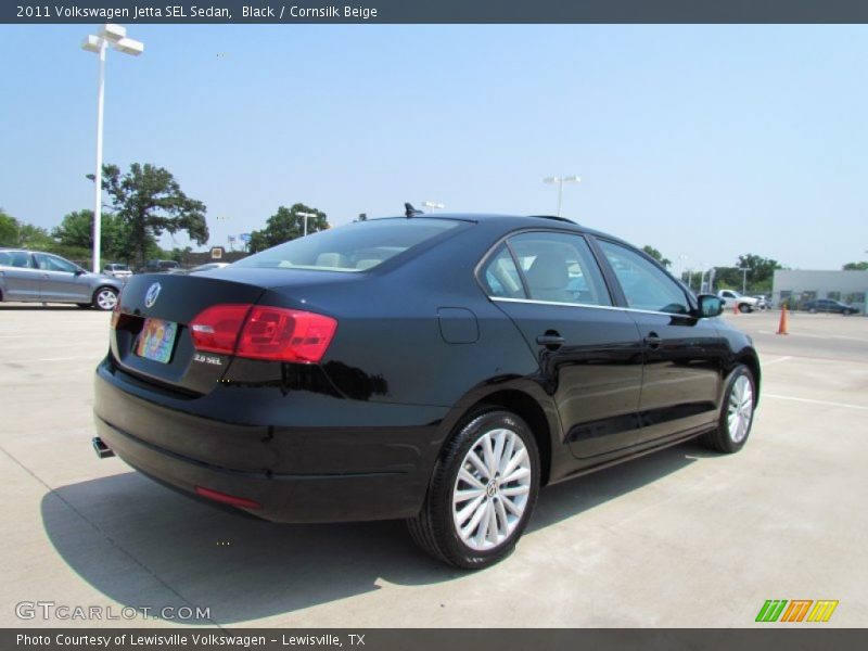 Black / Cornsilk Beige 2011 Volkswagen Jetta SEL Sedan