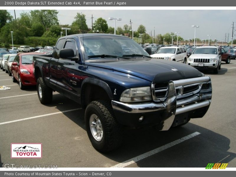 Patriot Blue Pearl / Agate 2000 Dodge Dakota SLT Extended Cab 4x4