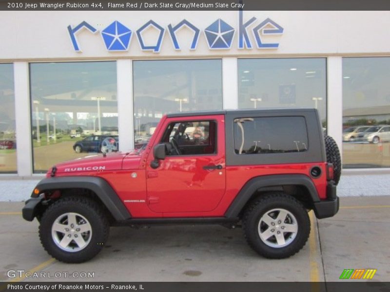 Flame Red / Dark Slate Gray/Medium Slate Gray 2010 Jeep Wrangler Rubicon 4x4