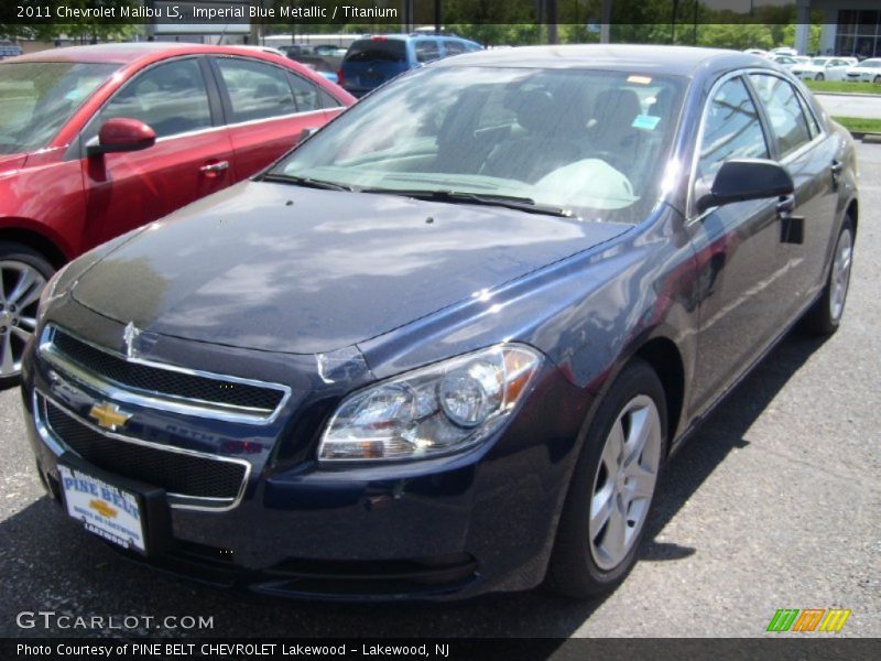 Imperial Blue Metallic / Titanium 2011 Chevrolet Malibu LS