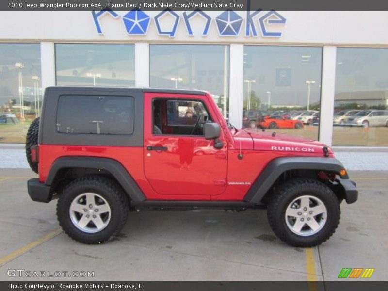 Flame Red / Dark Slate Gray/Medium Slate Gray 2010 Jeep Wrangler Rubicon 4x4