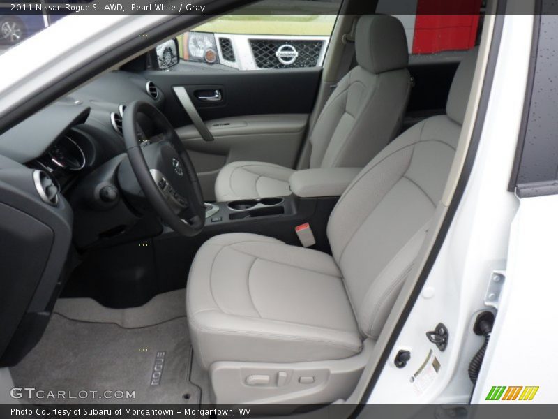 Pearl White / Gray 2011 Nissan Rogue SL AWD