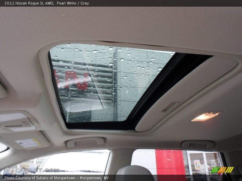 Pearl White / Gray 2011 Nissan Rogue SL AWD