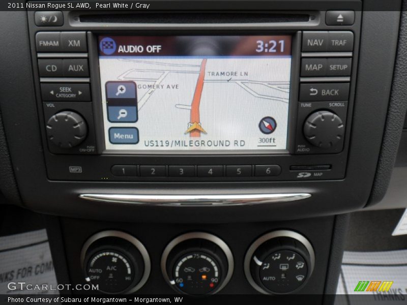 Pearl White / Gray 2011 Nissan Rogue SL AWD