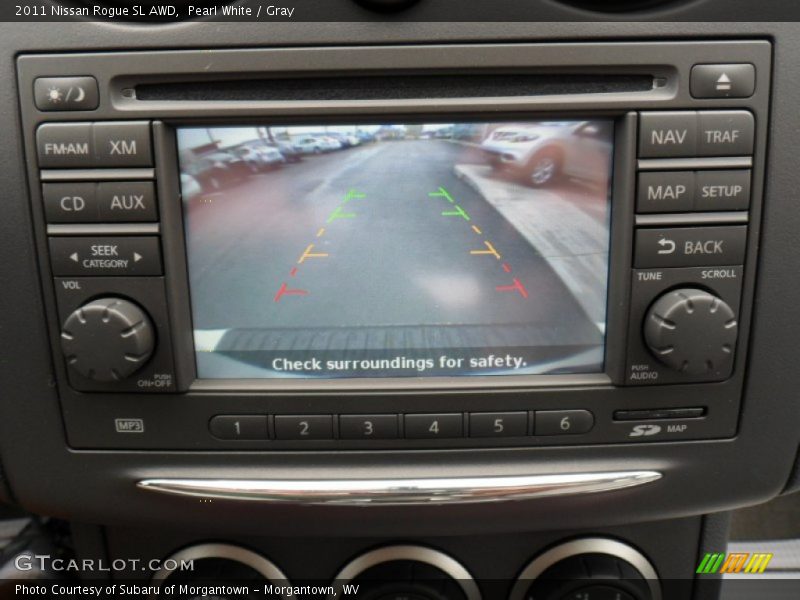 Pearl White / Gray 2011 Nissan Rogue SL AWD