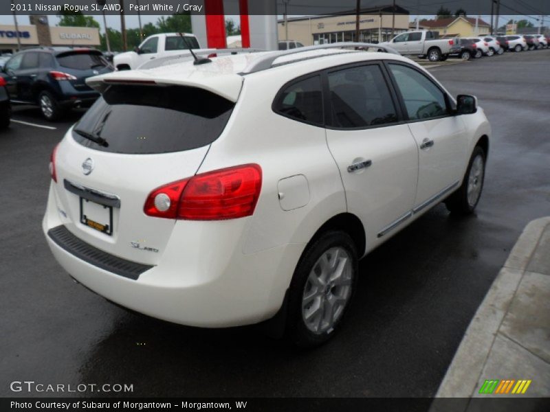 Pearl White / Gray 2011 Nissan Rogue SL AWD