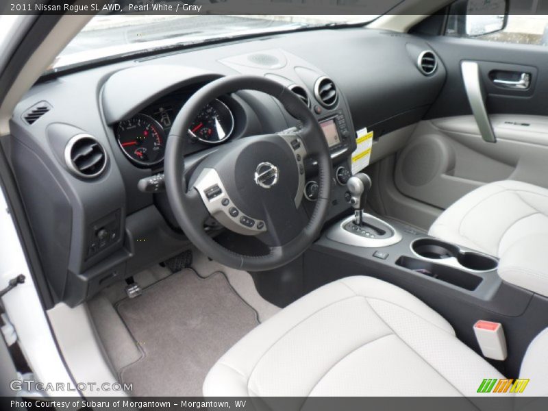 Pearl White / Gray 2011 Nissan Rogue SL AWD