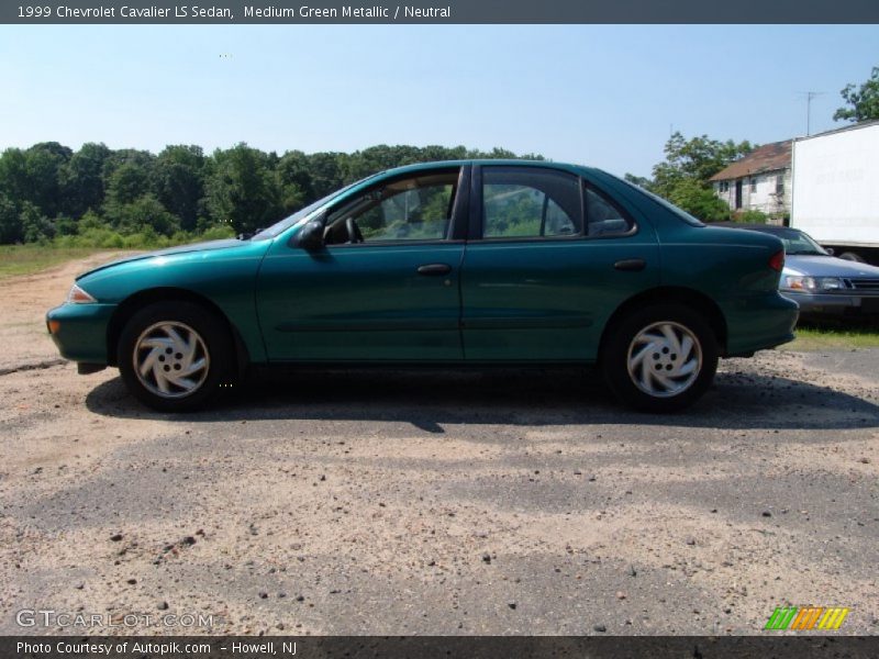 Medium Green Metallic / Neutral 1999 Chevrolet Cavalier LS Sedan