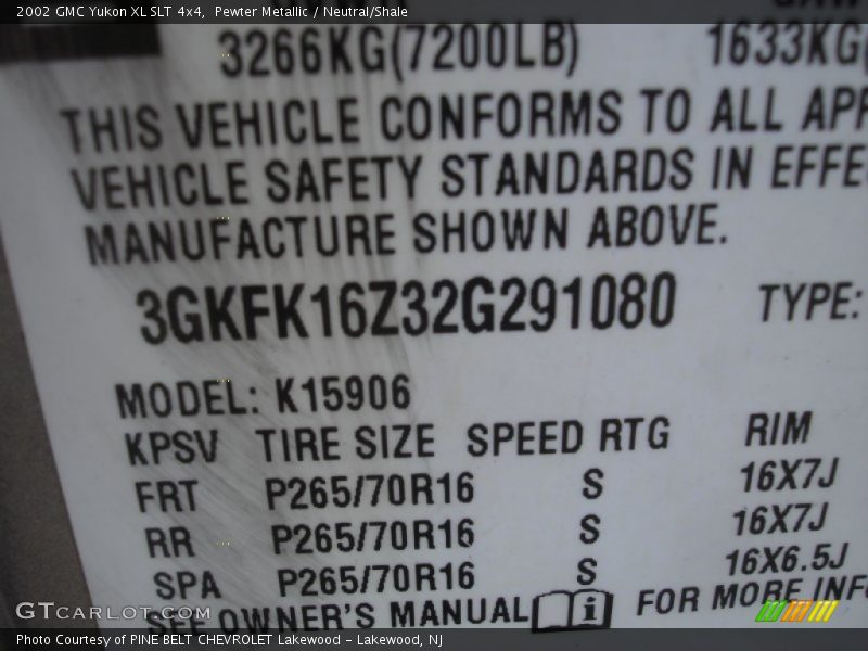 Pewter Metallic / Neutral/Shale 2002 GMC Yukon XL SLT 4x4