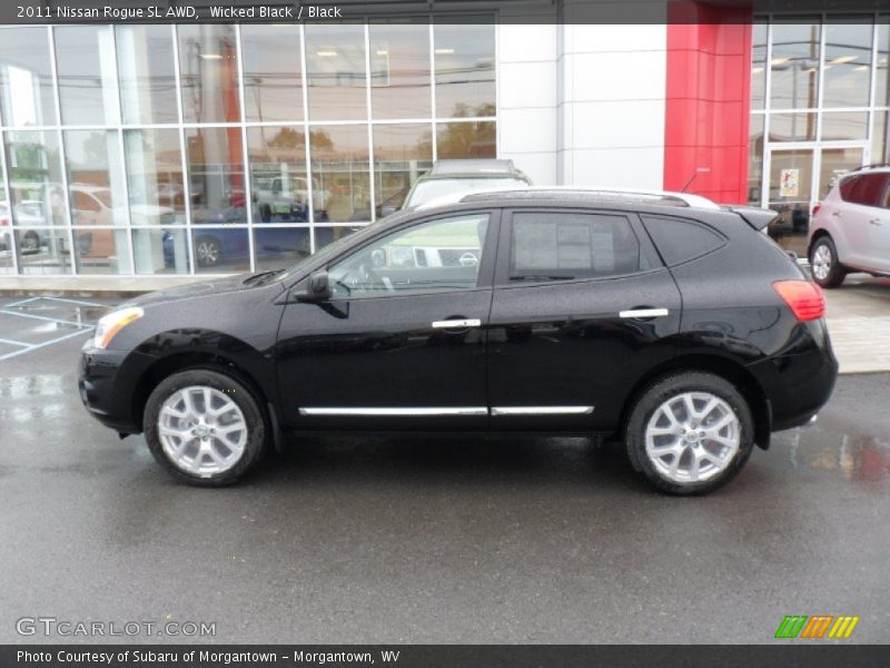 Wicked Black / Black 2011 Nissan Rogue SL AWD