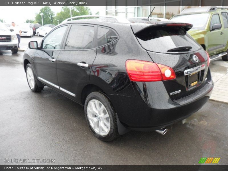 Wicked Black / Black 2011 Nissan Rogue SL AWD