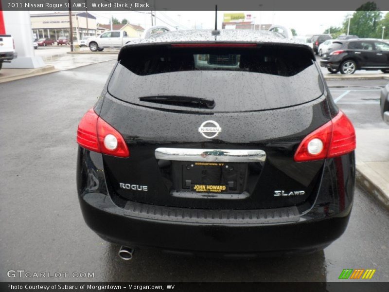 Wicked Black / Black 2011 Nissan Rogue SL AWD