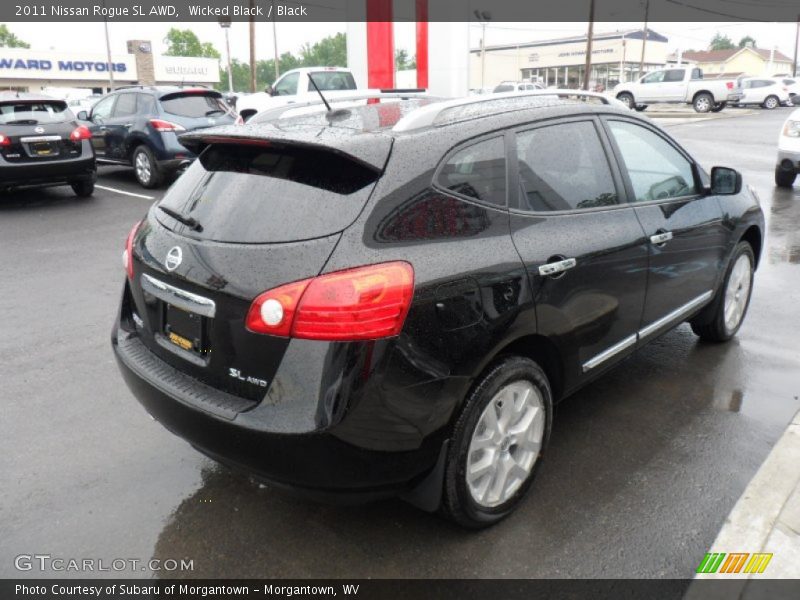 Wicked Black / Black 2011 Nissan Rogue SL AWD